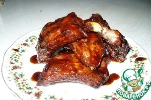 Глазированные свиные ребрышки
