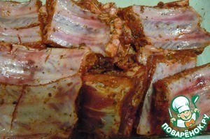 Глазированные свиные ребрышки
