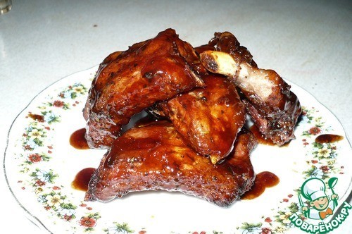 Глазированные свиные ребрышки