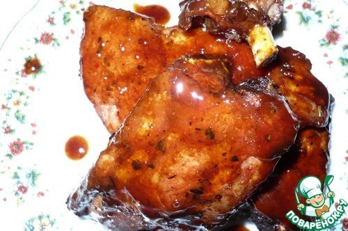 Глазированные свиные ребрышки