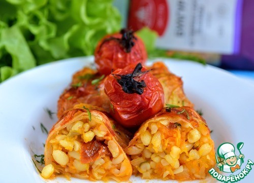 Голубцы из пекинской капусты с булгуром Голубцы из пекинской капусты с булгуром