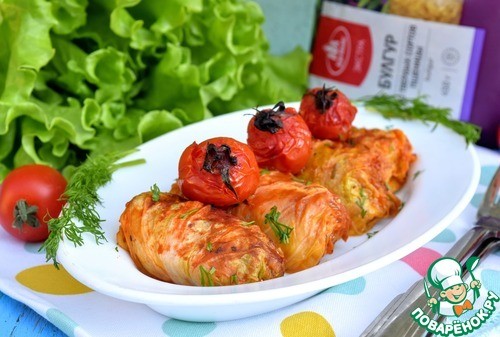 Голубцы из пекинской капусты с булгуром Голубцы из пекинской капусты с булгуром