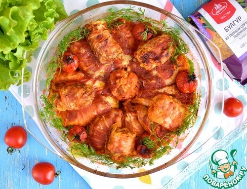 Голубцы из пекинской капусты с булгуром Голубцы из пекинской капусты с булгуром