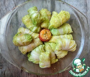 Голубцы из пекинской капусты с булгуром Голубцы из пекинской капусты с булгуром