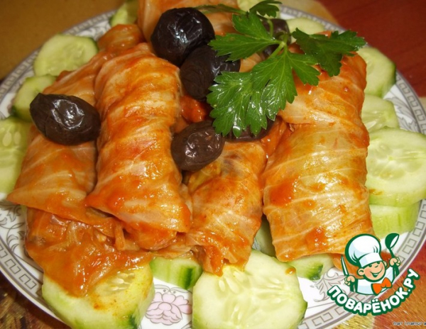 Голубцы с морковью и грецкими орехами Голубцы с морковью и грецкими орехами