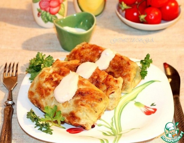 Голубцы в омлете Голубцы в омлете