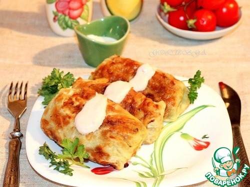 Голубцы в омлете Голубцы в омлете