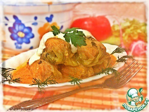 Голубцы в сметанно-томатном соусе