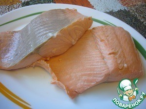 Гратан из форели и лука-порея со сливками