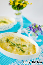 Гратен из брокколи и цветной капусты Гратен из брокколи и цветной капусты