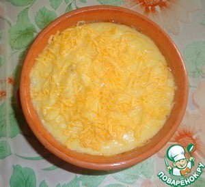 Гратен из фарша и рисовых хлопьев