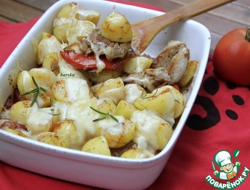 Гратен из филе свинины и овощей Гратен из филе свинины и овощей