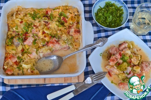 Гратен из форели в кокосовом молоке Гратен из форели в кокосовом молоке