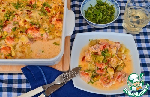 Гратен из форели в кокосовом молоке Гратен из форели в кокосовом молоке