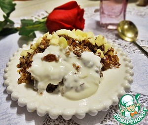 Гратен из гречки с орехами и сухофруктами Гратен из гречки с орехами и сухофруктами