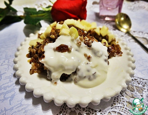 Гратен из гречки с орехами и сухофруктами Гратен из гречки с орехами и сухофруктами