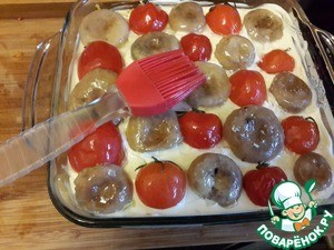 Гратен из лосося с овощами Гратен из лосося с овощами