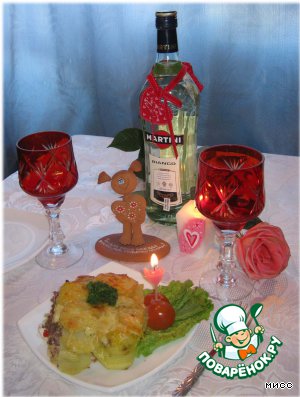 Гратен из мяса и овощей "Французский поцелуй" Гратен из мяса и овощей "Французский поцелуй"