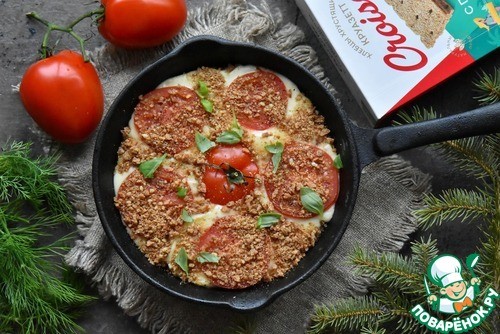 Гратен из моцареллы с хрустящим топпингом Гратен из моцареллы с хрустящим топпингом