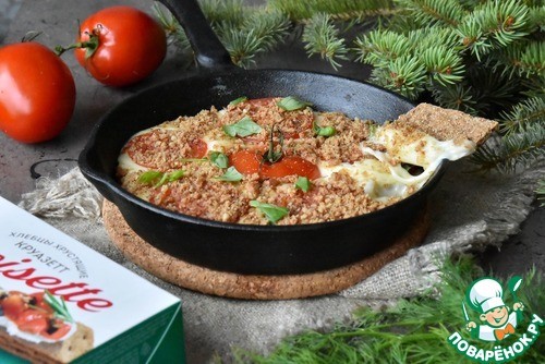 Гратен из моцареллы с хрустящим топпингом Гратен из моцареллы с хрустящим топпингом