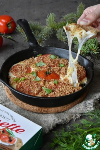 Гратен из моцареллы с хрустящим топпингом Гратен из моцареллы с хрустящим топпингом