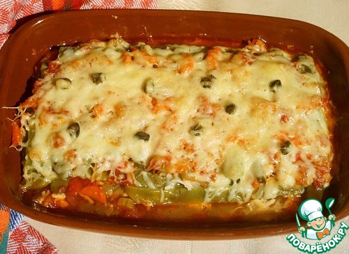 Гратен из стручковой фасоли