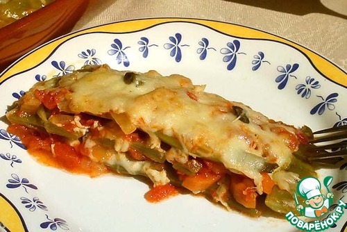 Гратен из стручковой фасоли