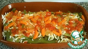 Гратен из стручковой фасоли