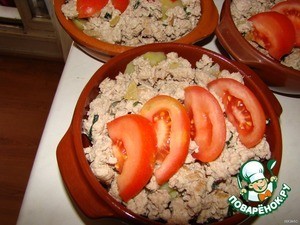 Гратен из томатов с мясом Гратен из томатов с мясом
