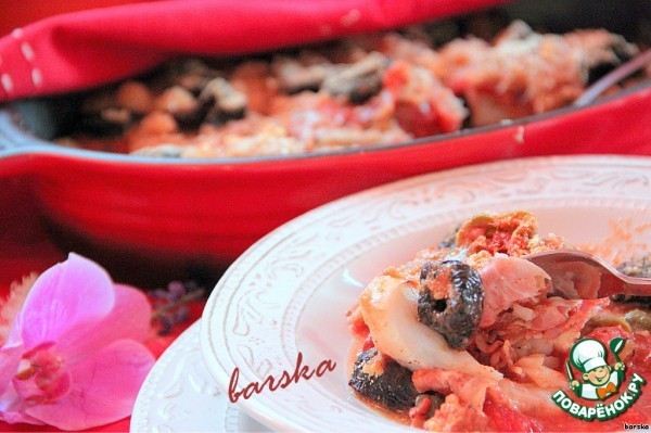 Гратен из трески "Восточно-средиземноморский"