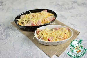 Гратен с цветной капустой, уткой и беконом Гратен с цветной капустой, уткой и беконом