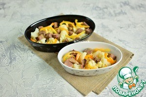 Гратен с цветной капустой, уткой и беконом Гратен с цветной капустой, уткой и беконом