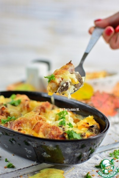 Гратен с цветной капустой, уткой и беконом Гратен с цветной капустой, уткой и беконом