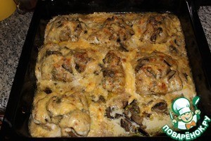 Гратен с грибами в легком соусе ру Гратен с грибами в легком соусе ру