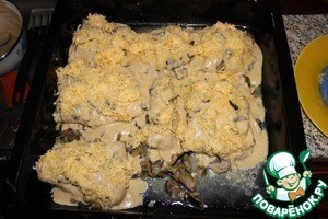 Гратен с грибами в легком соусе ру Гратен с грибами в легком соусе ру