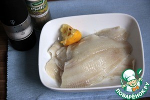 Гратин из картофеля и камбалы под соусом из горгонзолы