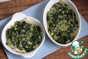 Гратин из картофеля и камбалы под соусом из горгонзолы