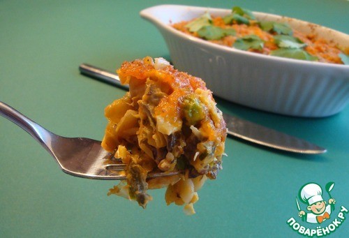 Грибной гратен с макаронами и сыром чеддер "Осенний бархат" Грибной гратен с макаронами и сыром чеддер "Осенний бархат"