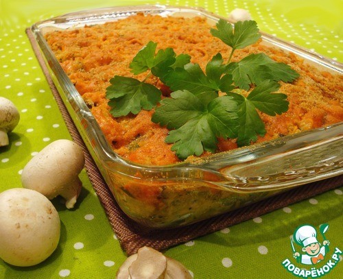 Грибной гратен с макаронами и сыром чеддер "Осенний бархат" Грибной гратен с макаронами и сыром чеддер "Осенний бархат"