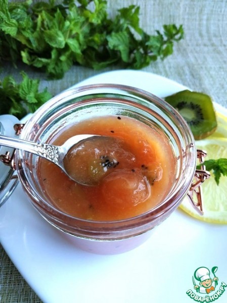 Грушевое варенье с лимоном и киви