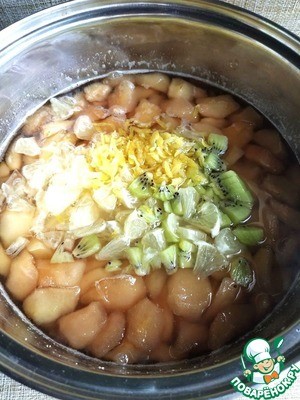 Грушевое варенье с лимоном и киви