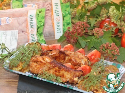 Индейка в соусе «копчёный техасец»