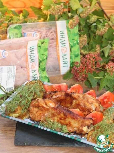 Индейка в соусе «копчёный техасец»