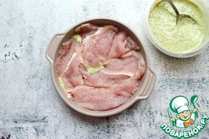 Индейка в зеленом соусе Индейка в зеленом соусе