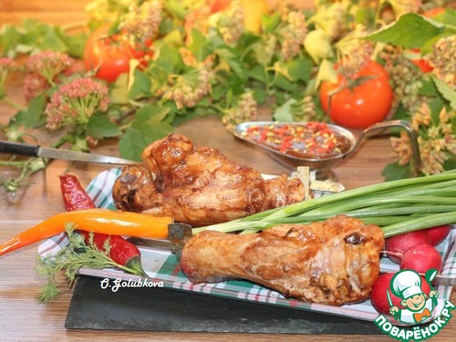 Индюшачьи шашлычки Сатай с арахисовым соусом Индюшачьи шашлычки Сатай с арахисовым соусом