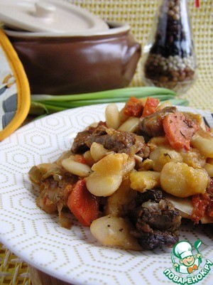 Яхния с бараниной и фасолью