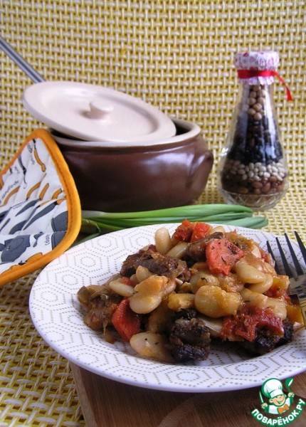 Яхния с бараниной и фасолью
