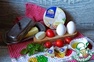 Яичница с плавленым сыром и овощами Яичница с плавленым сыром и овощами