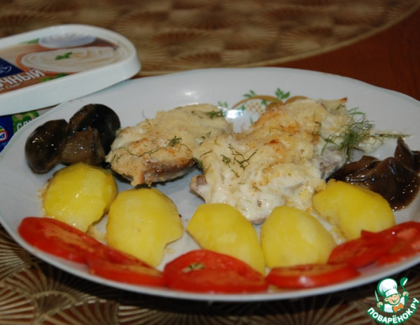 Язык в сырном соусе Язык в сырном соусе