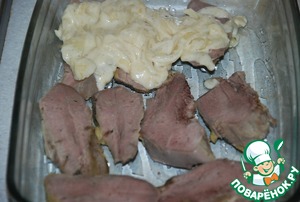 Язык в сырном соусе Язык в сырном соусе